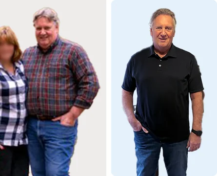 Paul before and after weight loss