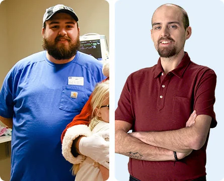 Trevor before and after weight loss