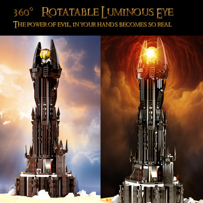 Black Tower Magic Book Building Blocks with Lights Educational Toy Holiday Gift Block Kingdom