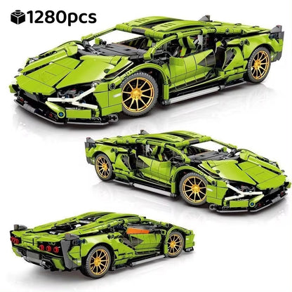 Super Sports Car Building Block Puzzle Toy Children's Birthday Gift Block Kingdom