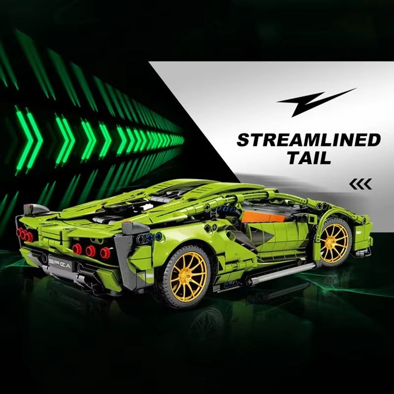 Super Sports Car Building Block Puzzle Toy Children's Birthday Gift Block Kingdom