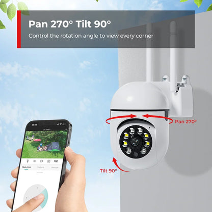 4MP Outdoor WiFi Camera 2K HD Security PTZ IP Camera AI Auto Detect Tracking Indoor Baby Night Color Camera Surveillance ICSee ZRHUNTER Official Store