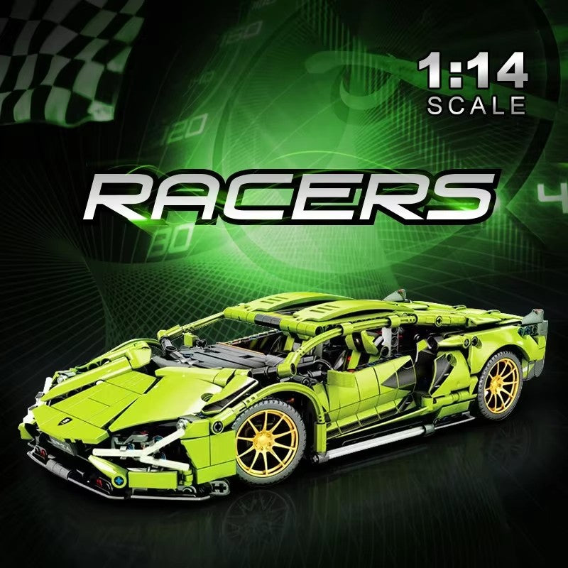 Super Sports Car Building Block Puzzle Toy Children's Birthday Gift Block Kingdom